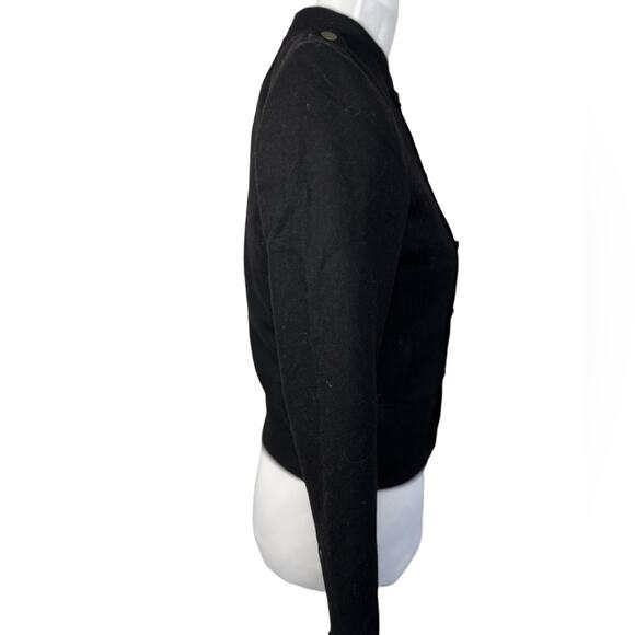 H&M Military Inspired Wool Blend Black Jacket Size 4 - Picture 6 of 10